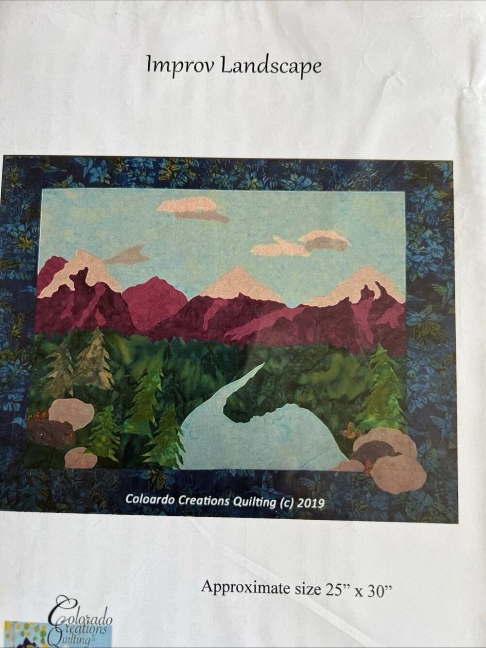 Quilt Pattern Mini Landscape 25"x30" Colorado Improv by Jackie Vujcich NEW